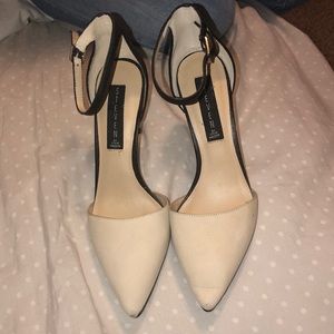 Steven by Steve Madden black and cream heels!